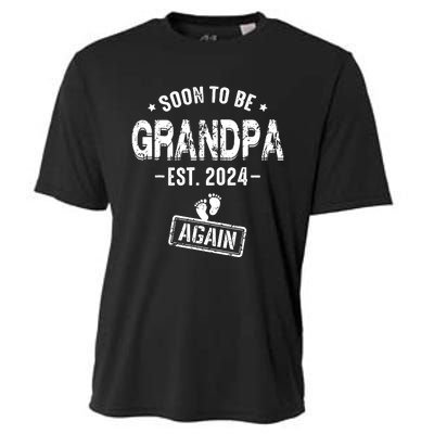 Soon To Be Grandpa Again Promoted To Grandpa Again 2024 Cooling Performance Crew T-Shirt