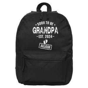 Soon To Be Grandpa Again Promoted To Grandpa Again 2024 16 in Basic Backpack