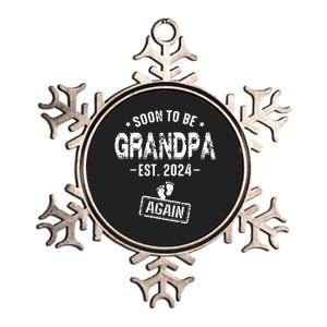 Soon To Be Grandpa Again Promoted To Grandpa Again 2024 Metallic Star Ornament