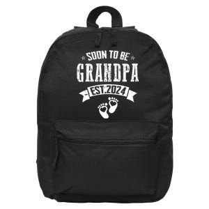 Soon To Be Grandpa Promoted To Grandpa 2024 16 in Basic Backpack