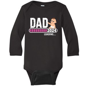 Soon To Be Dad 2024 Dad Est 2024 First Time Daddy 2024 Baby Long Sleeve Bodysuit