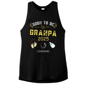 Soon To Be Grandpa 2025 Loading Promoted To Grandpa 2025 Ladies PosiCharge Tri-Blend Wicking Tank