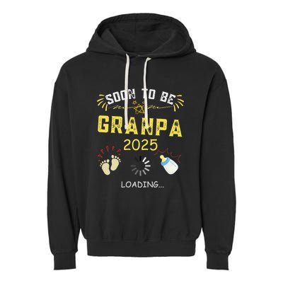 Soon To Be Grandpa 2025 Loading Promoted To Grandpa 2025 Garment-Dyed Fleece Hoodie