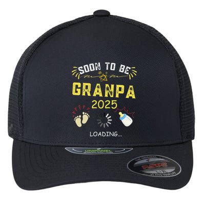 Soon To Be Grandpa 2025 Loading Promoted To Grandpa 2025 Flexfit Unipanel Trucker Cap