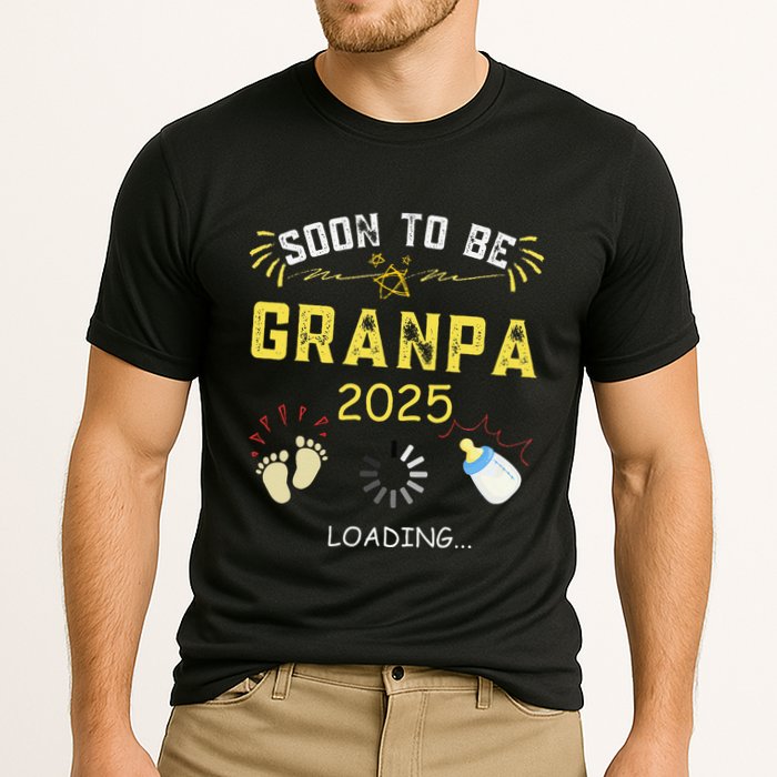 Soon To Be Grandpa 2025 Loading Promoted To Grandpa 2025 Performance Shirt