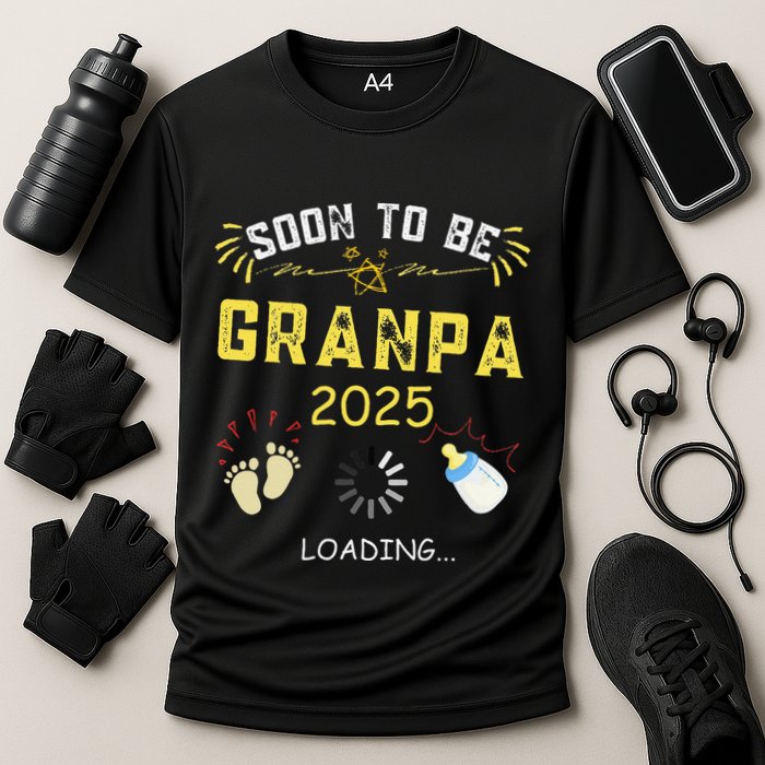 Soon To Be Grandpa 2025 Loading Promoted To Grandpa 2025 Performance Shirt