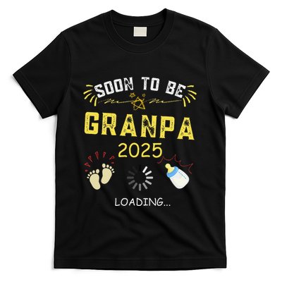 Soon To Be Grandpa 2025 Loading Promoted To Grandpa 2025 T-Shirt
