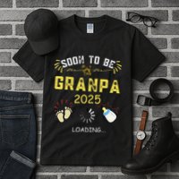Soon To Be Grandpa 2025 Loading Promoted To Grandpa 2025 Tall T-Shirt