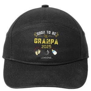 Soon To Be Grandpa 2025 Loading Promoted To Grandpa 2025 7-Panel Snapback Hat