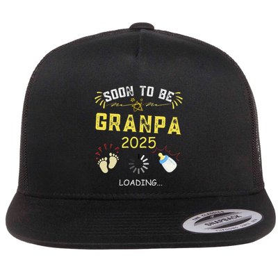 Soon To Be Grandpa 2025 Loading Promoted To Grandpa 2025 Flatbill Hat