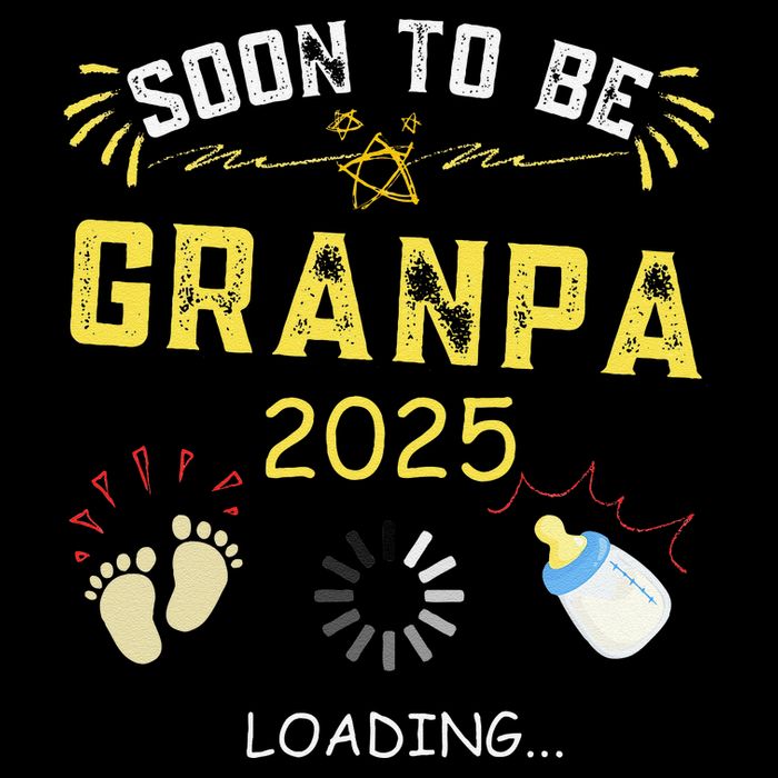 Soon To Be Grandpa 2025 Loading Promoted To Grandpa 2025 16 in Basic Backpack