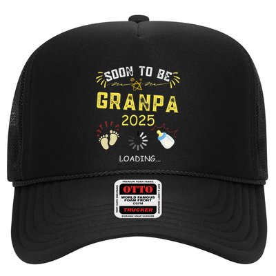 Soon To Be Grandpa 2025 Loading Promoted To Grandpa 2025 Trucker Hat