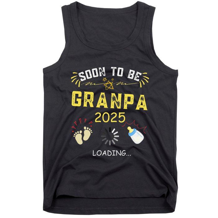 Soon To Be Grandpa 2025 Loading Promoted To Grandpa 2025 Tank Top