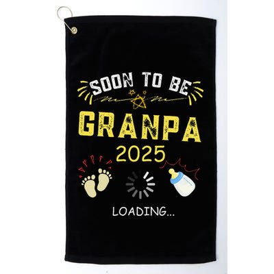 Soon To Be Grandpa 2025 Loading Promoted To Grandpa 2025 Golf Towel