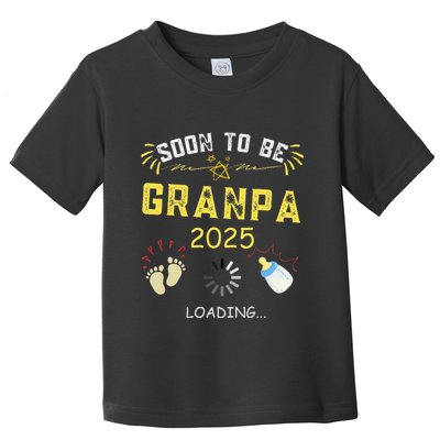 Soon To Be Grandpa 2025 Loading Promoted To Grandpa 2025 Toddler T-Shirt