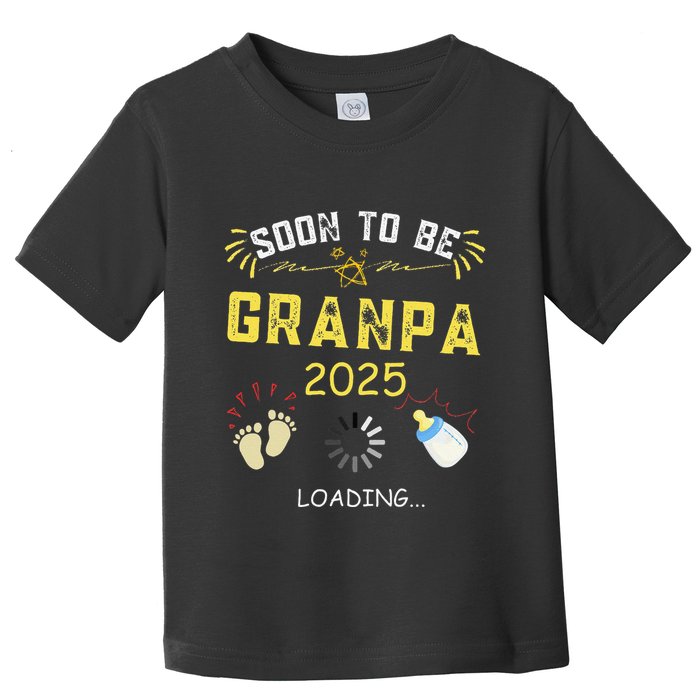 Soon To Be Grandpa 2025 Loading Promoted To Grandpa 2025 Toddler T-Shirt