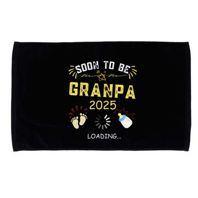 Soon To Be Grandpa 2025 Loading Promoted To Grandpa 2025 Microfiber Hand Towel