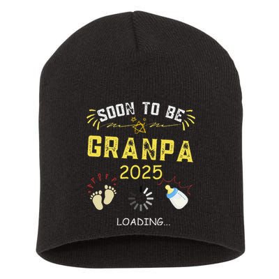 Soon To Be Grandpa 2025 Loading Promoted To Grandpa 2025 Short Acrylic Beanie