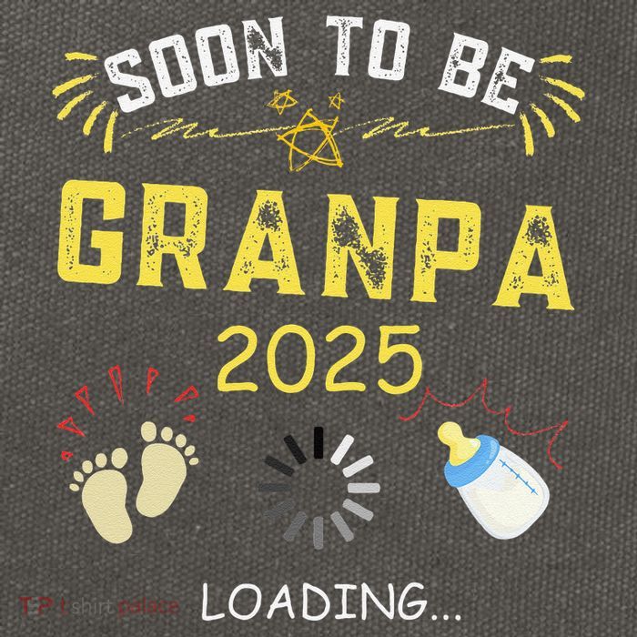 Soon To Be Grandpa 2025 Loading Promoted To Grandpa 2025 Cotton Canvas Backpack