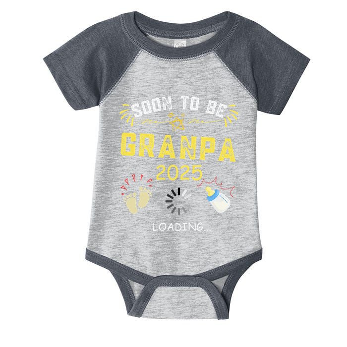 Soon To Be Grandpa 2025 Loading Promoted To Grandpa 2025 Infant Baby Jersey Bodysuit