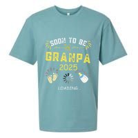 Soon To Be Grandpa 2025 Loading Promoted To Grandpa 2025 Sueded Cloud Jersey T-Shirt