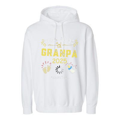 Soon To Be Grandpa 2025 Loading Promoted To Grandpa 2025 Garment-Dyed Fleece Hoodie