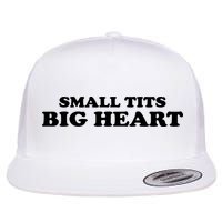 Small Tits Big Heart Funny Girl Flatbill Hat