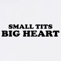 Small Tits Big Heart Funny Girl Flatbill Hat