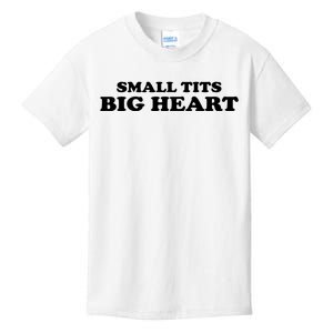 Small Tits Big Heart Funny Girl Kids T-Shirt