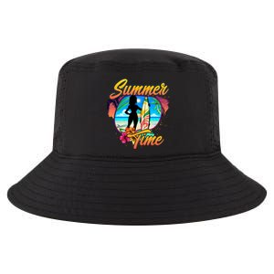 Summer Time Beach Vibes Print Cool Comfort Performance Bucket Hat