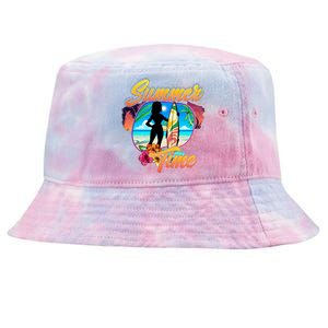 Summer Time Beach Vibes Print Tie-Dyed Bucket Hat