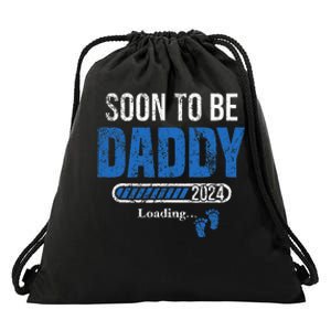 Soon To Be Daddy 2024 Fathers Day Drawstring Bag