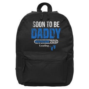 Soon To Be Daddy 2024 Fathers Day 16 in Basic Backpack