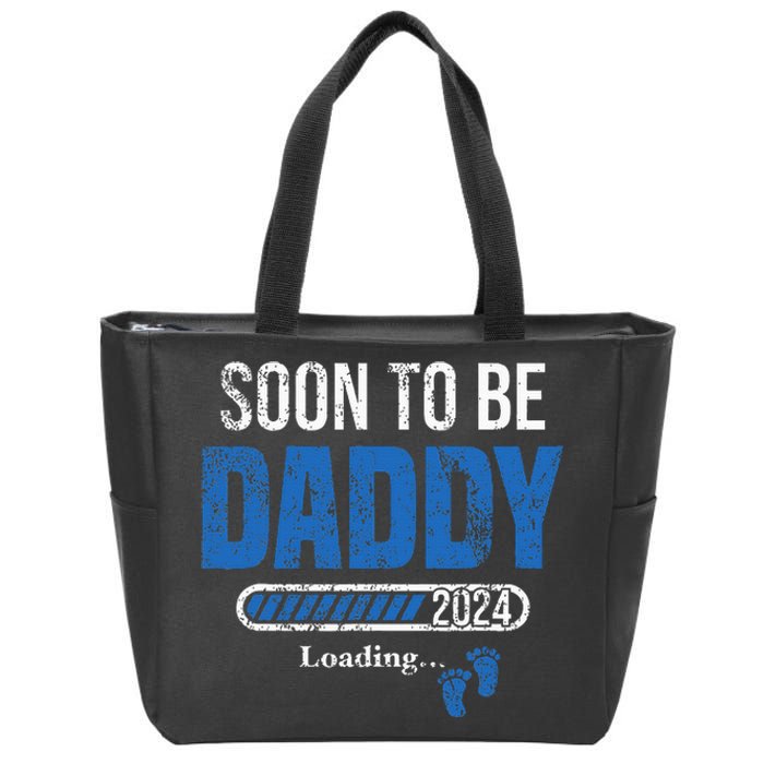 Soon To Be Daddy 2024 Fathers Day Zip Tote Bag