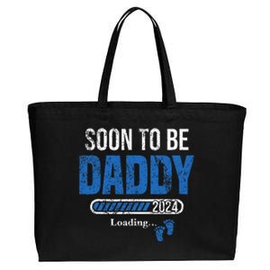 Soon To Be Daddy 2024 Fathers Day Cotton Canvas Jumbo Tote