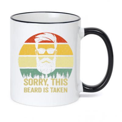 Sorry This Beard Is Taken Bearded Valentines Day 11oz Black Color Changing Mug