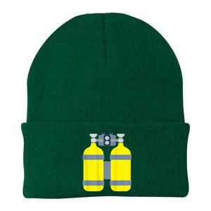 Scuba Tank Backprint Halloween Costumes Scuba Diver Knit Cap Winter Beanie