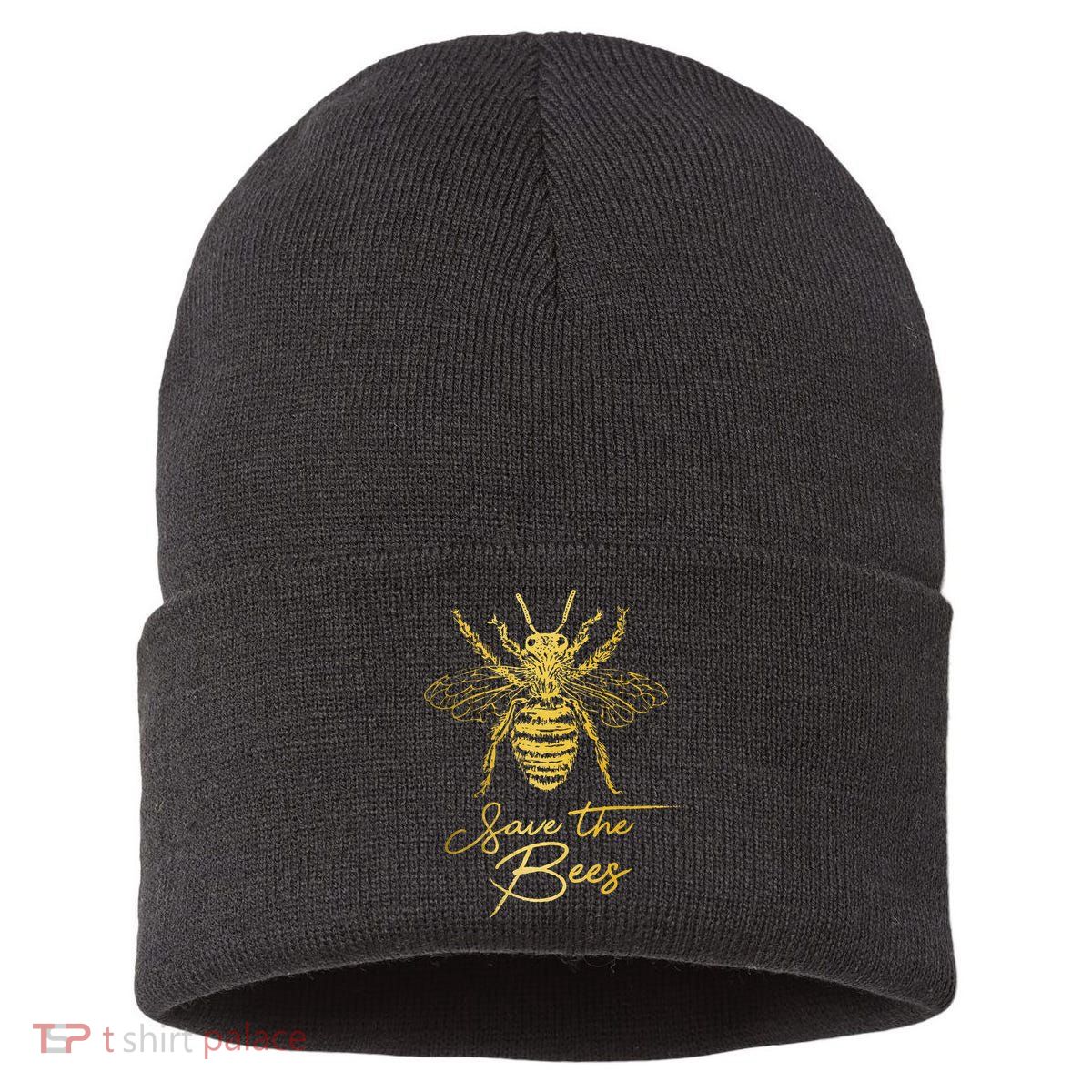 Save The Bees Beekeeper Beekeeping Vintage Bee Sustainable Knit Beanie