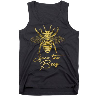 Save The Bees Beekeeper Beekeeping Vintage Bee Tank Top