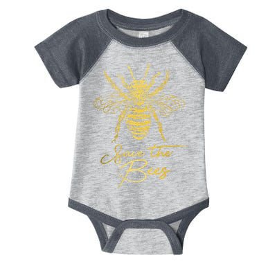 Save The Bees Beekeeper Beekeeping Vintage Bee Infant Baby Jersey Bodysuit