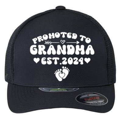 Soon To Be Grandma 2024 Gift Promoted To Grandma Est 2024 Flexfit Unipanel Trucker Cap