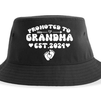 Soon To Be Grandma 2024 Gift Promoted To Grandma Est 2024 Sustainable Bucket Hat