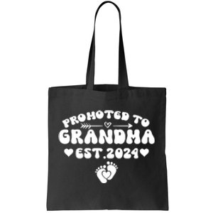 Soon To Be Grandma 2024 Gift Promoted To Grandma Est 2024 Tote Bag