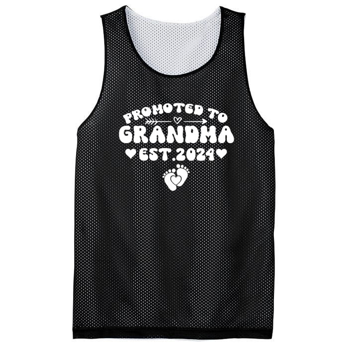 Soon To Be Grandma 2024 Gift Promoted To Grandma Est 2024 Mesh Reversible Basketball Jersey Tank