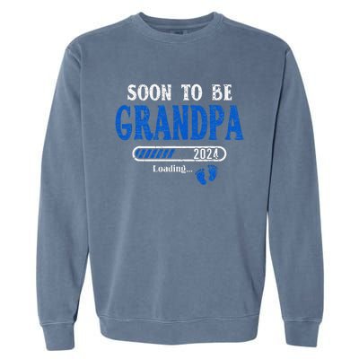 Soon To Be Grandpa Est.2024 New Grandpa Garment-Dyed Sweatshirt