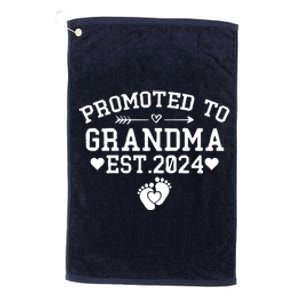 Soon To Be Grandma 2024 Gift Promoted To Grandma Est 2024 Platinum Collection Golf Towel