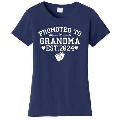 Soon To Be Grandma 2024 Gift Promoted To Grandma Est 2024 Women's T-Shirt