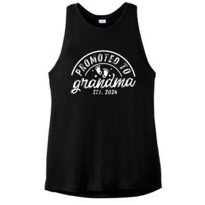 Soon to Be Grandma 2024 Promoted to Grandma Est 2024  Ladies PosiCharge Tri-Blend Wicking Tank