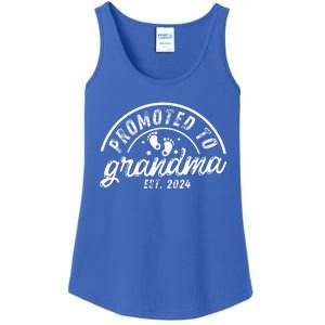 Soon to Be Grandma 2024 Promoted to Grandma Est 2024  Ladies Essential Tank