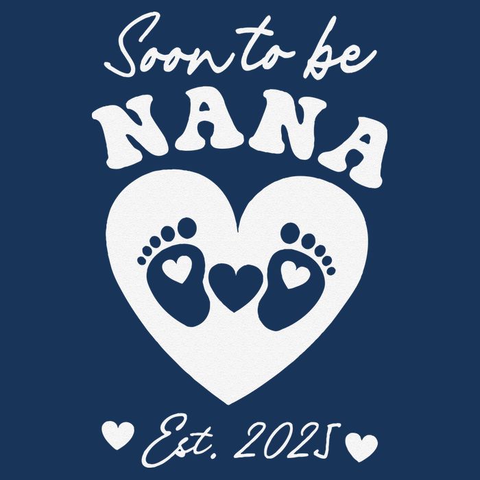Soon To Be Nana 2025 Mothers Day First Time Mom Pregnancy 7 Panel Mesh Trucker Snapback Hat